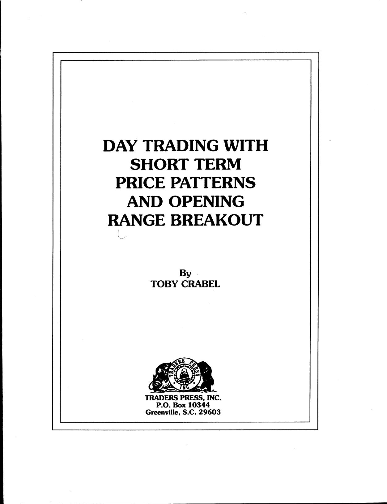Toby Crabel Day Trading with Short by Unknown