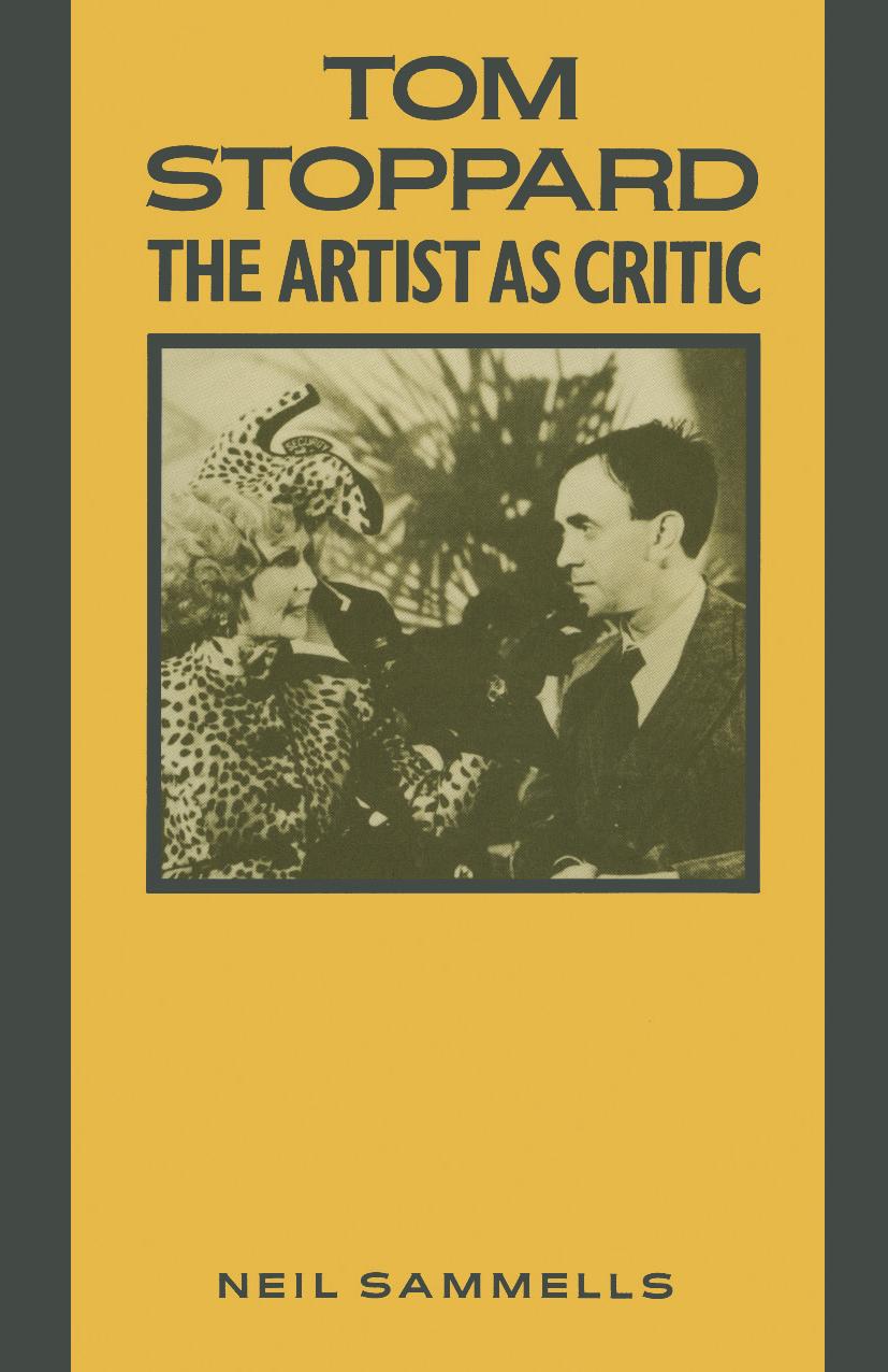 Tom Stoppard: The Artist as Critic by Neil Sammells (auth.)