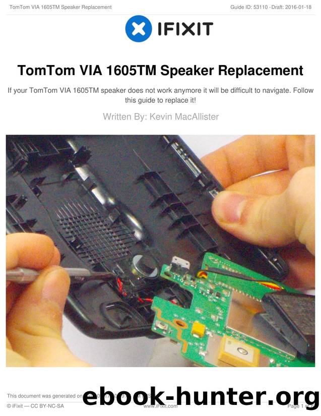 TomTom VIA 1605TM Speaker Replacement by Unknown