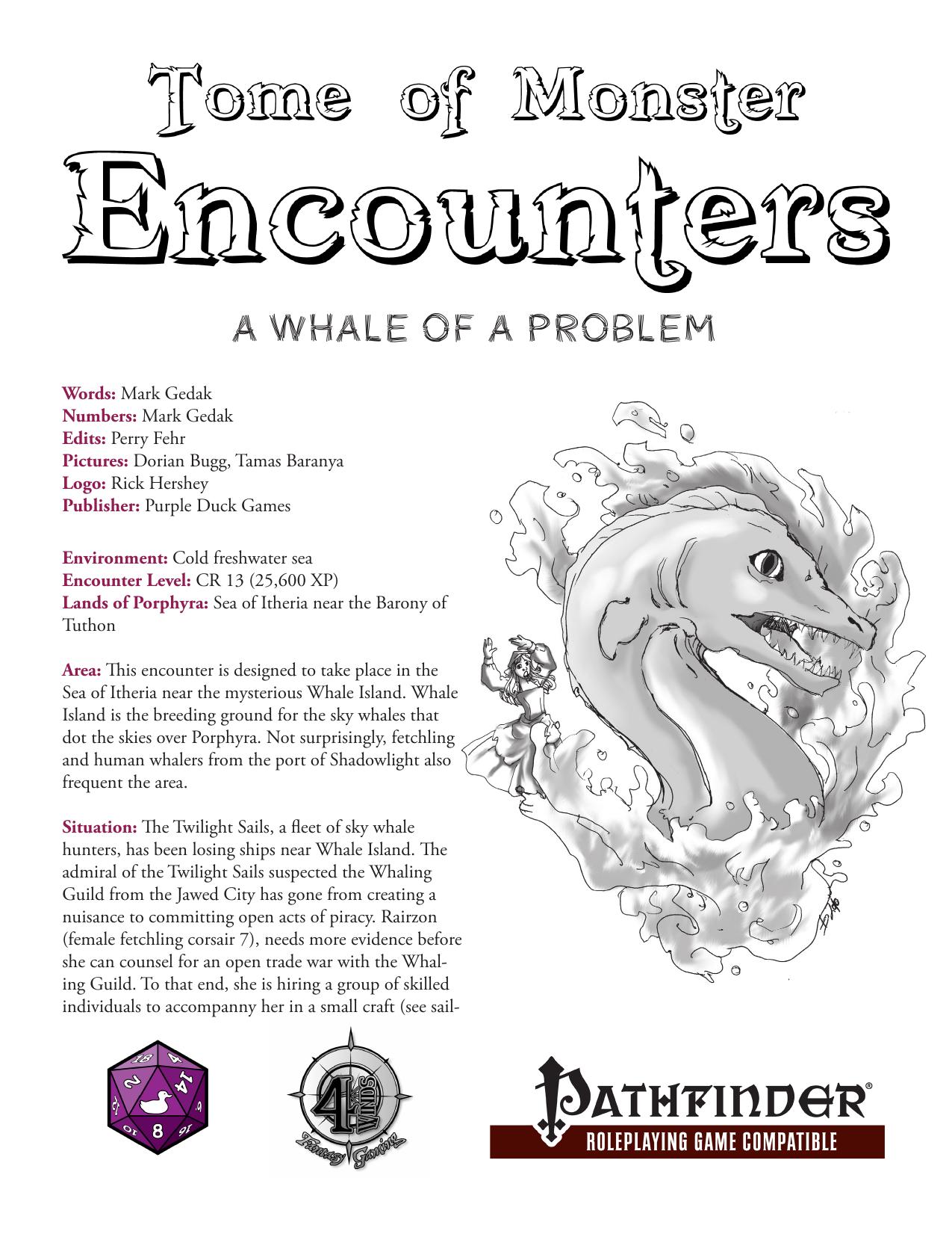 Tome of Monster Encounters by A Whale of A Problem