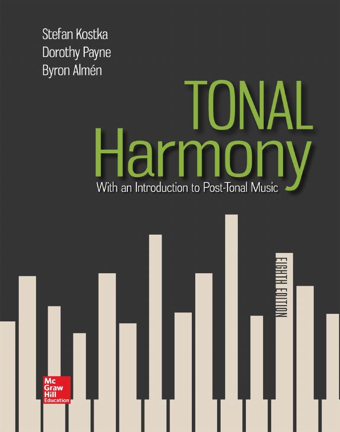 Tonal Harmony by Stefan Kostka Dorothy Payne Byron Almén