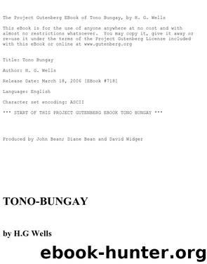 Tono Bungay by H. G. Wells