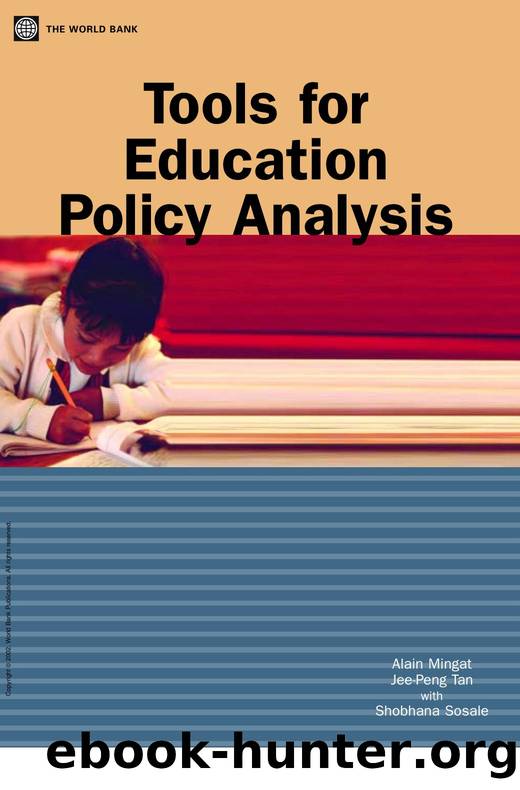 Tools for Education Policy Analysis by Alain Mingat; Jee-Peng Tan; Shobhana Sosale