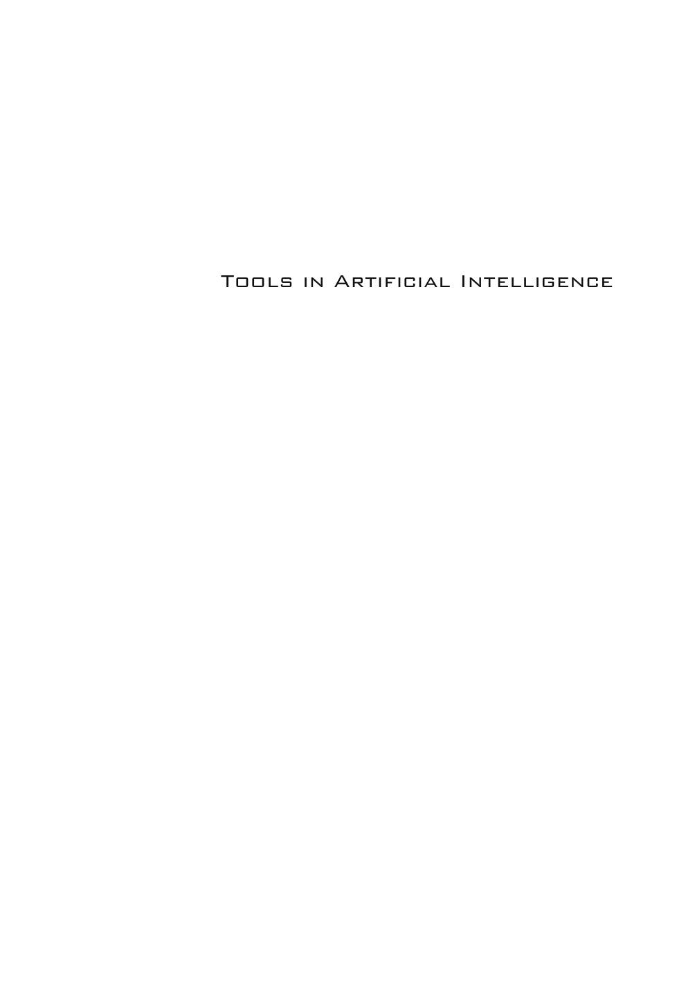 Tools in Artificial Intelligence by Aleksandar Lazinica