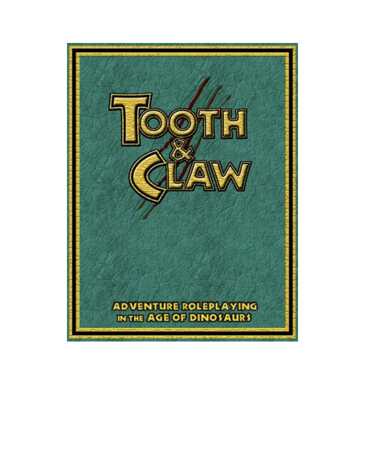 Tooth & Claw PDF by Jared A. Sorensen