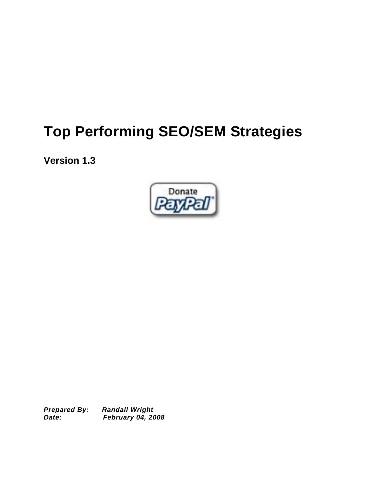 Top Performing SEO-SEM Strategies by Randall Wright
