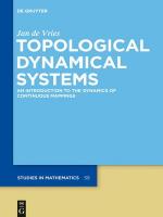 Topological Dynamical Systems by Jan Vries