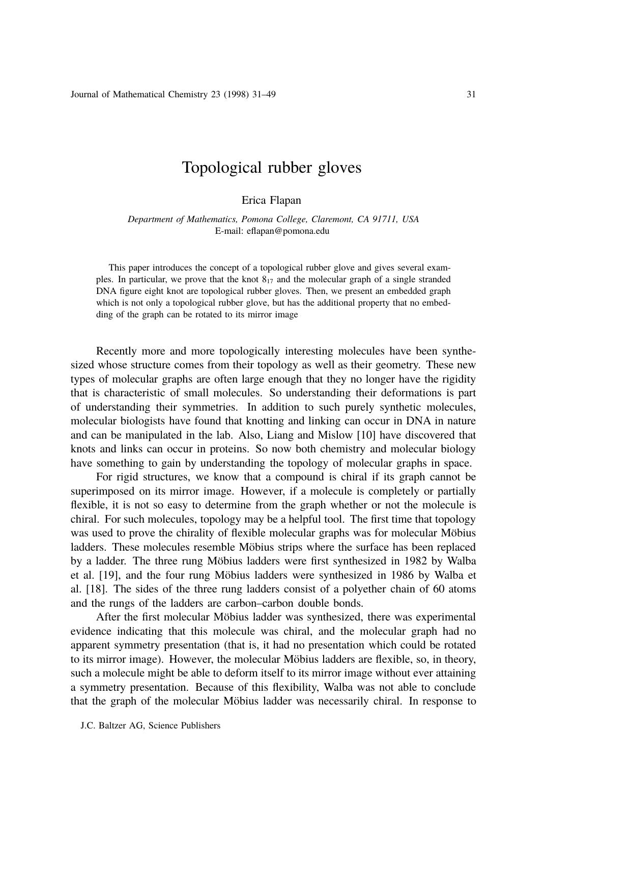 Topological rubber gloves by Unknown