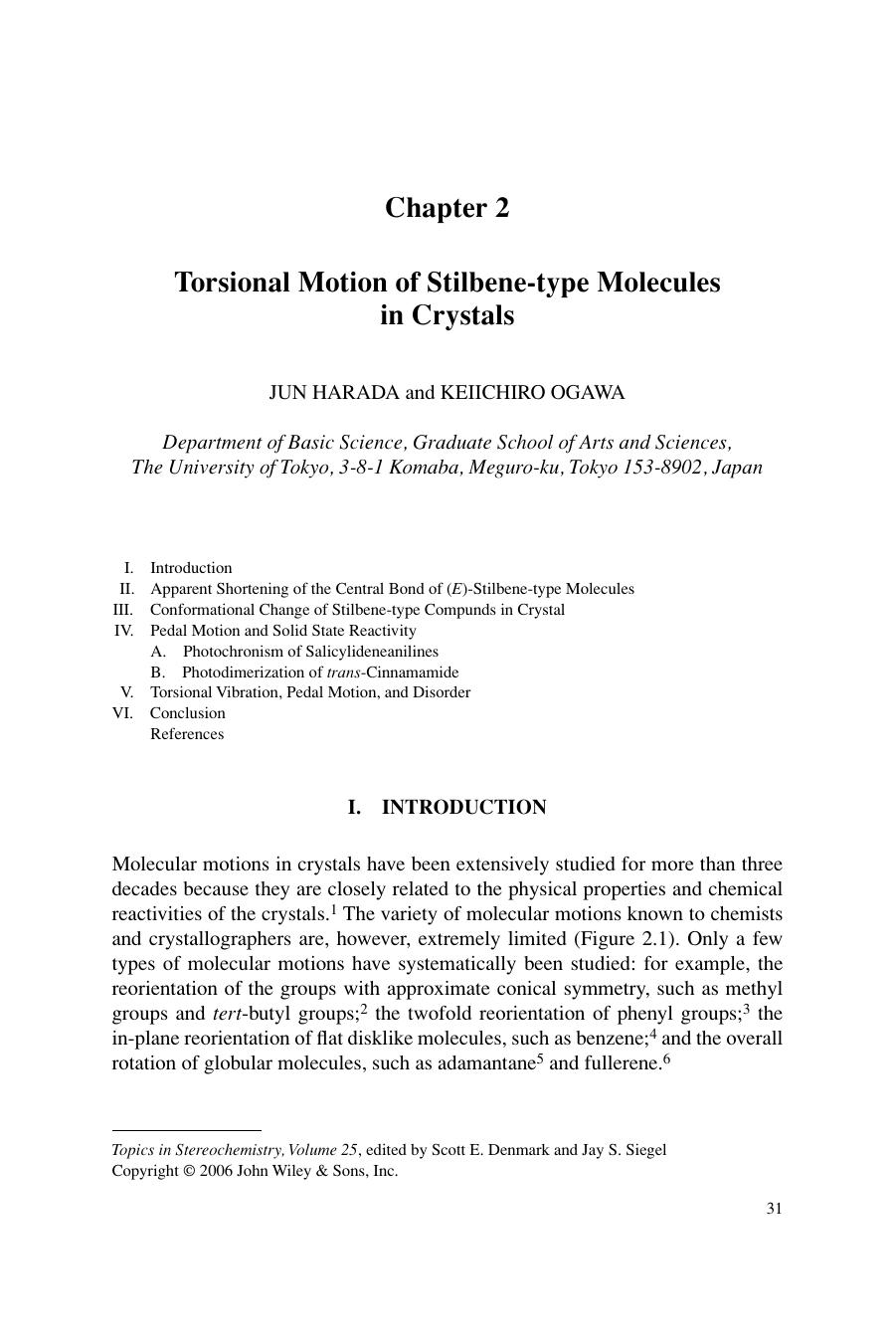 Torsional Motion of Stilbene-type Molecules in Crystals by Unknown