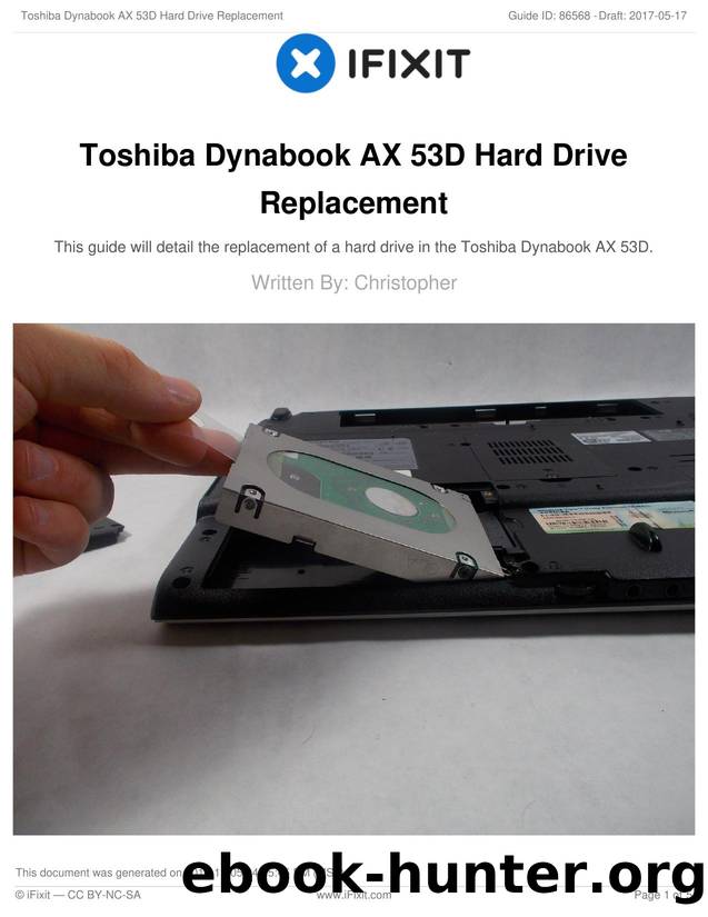 Toshiba Dynabook AX 53D Hard Drive Replacement by Unknown