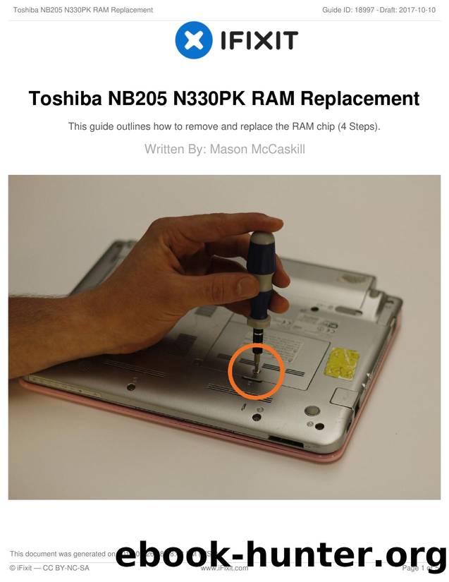 Toshiba NB205 N330PK RAM Replacement by Unknown
