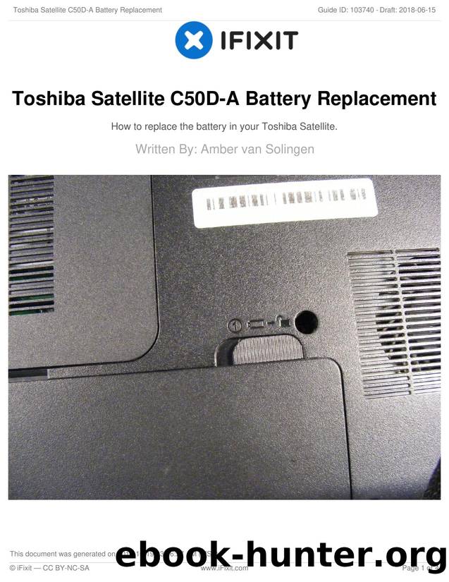 Toshiba Satellite C50D-A Battery Replacement by Unknown