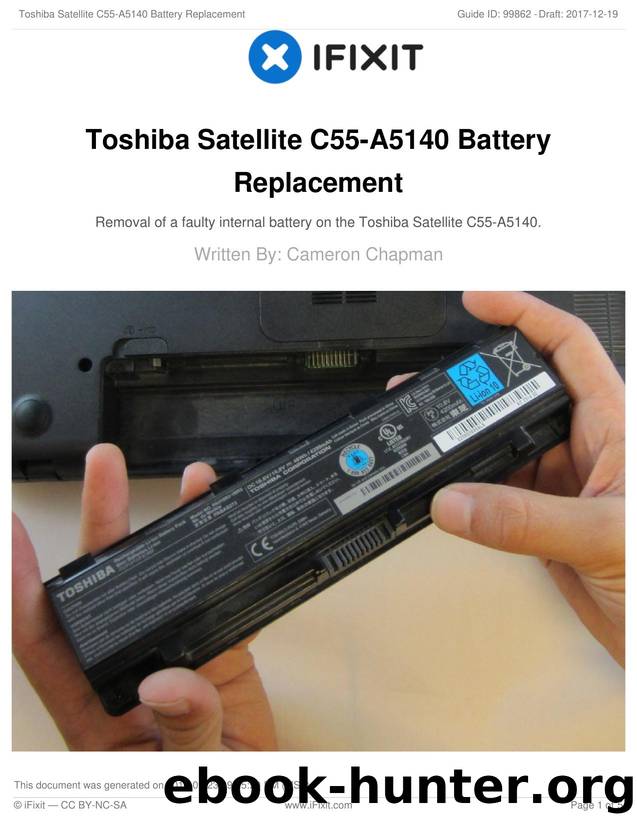Toshiba Satellite C55-A5140 Battery Replacement by Unknown