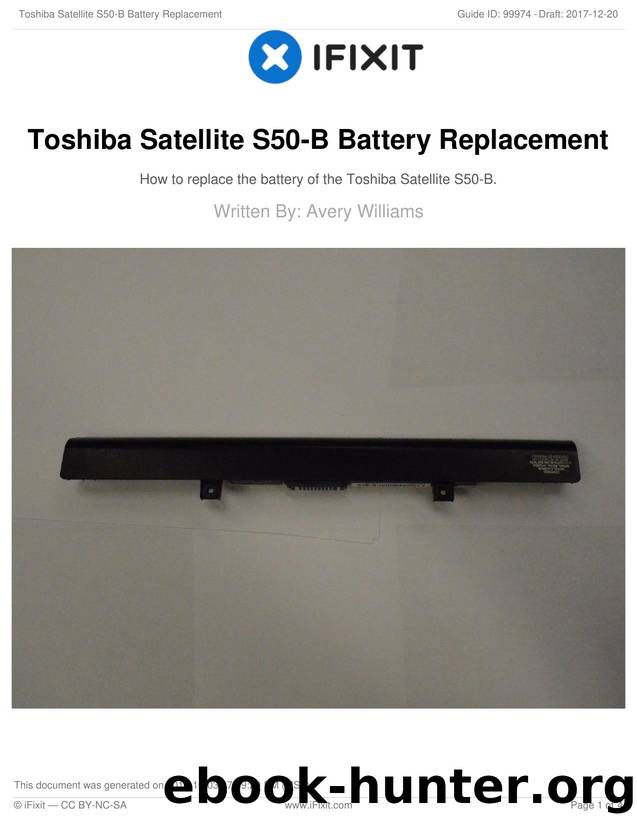 Toshiba Satellite S50-B Battery Replacement by Unknown