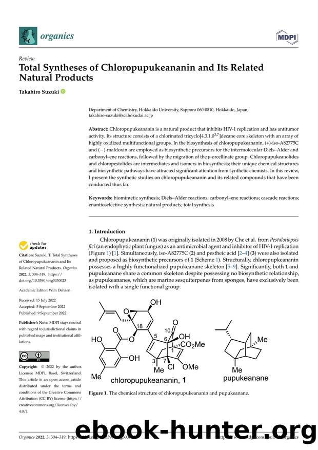 Total Syntheses of Chloropupukeananin and Its Related Natural Products by Takahiro Suzuki