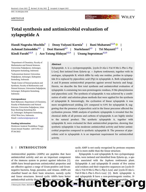 Total Synthesis and Antimicrobial Evaluation of Xylapeptide A by Unknown
