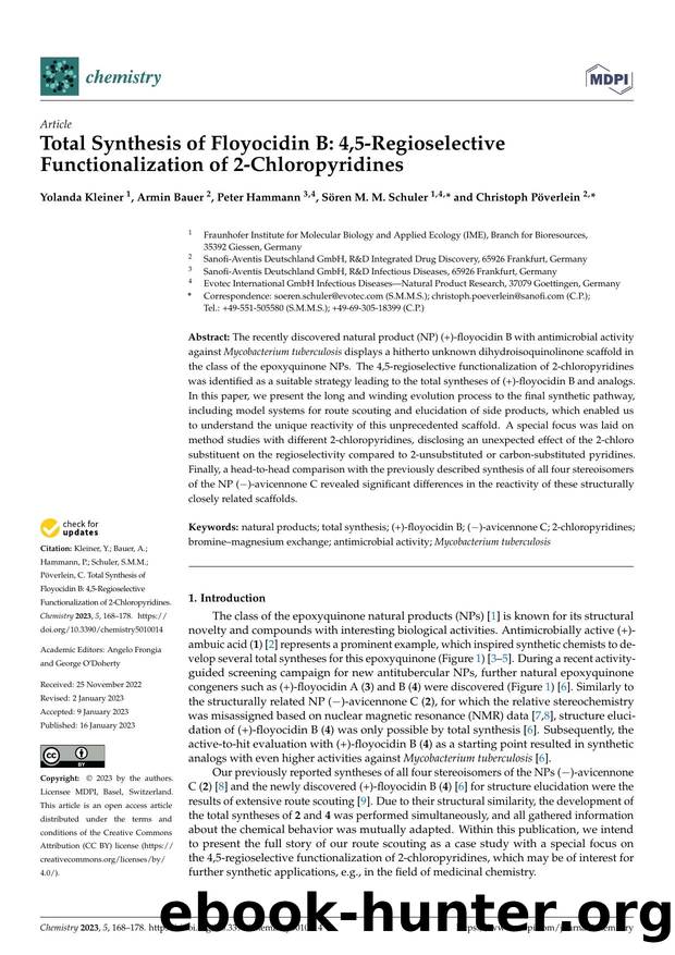 Total Synthesis of Floyocidin B: 4,5-Regioselective Functionalization of 2-Chloropyridines by Yolanda Kleiner Armin Bauer Peter Hammann Sören M. M. Schuler & Christoph Pöverlein