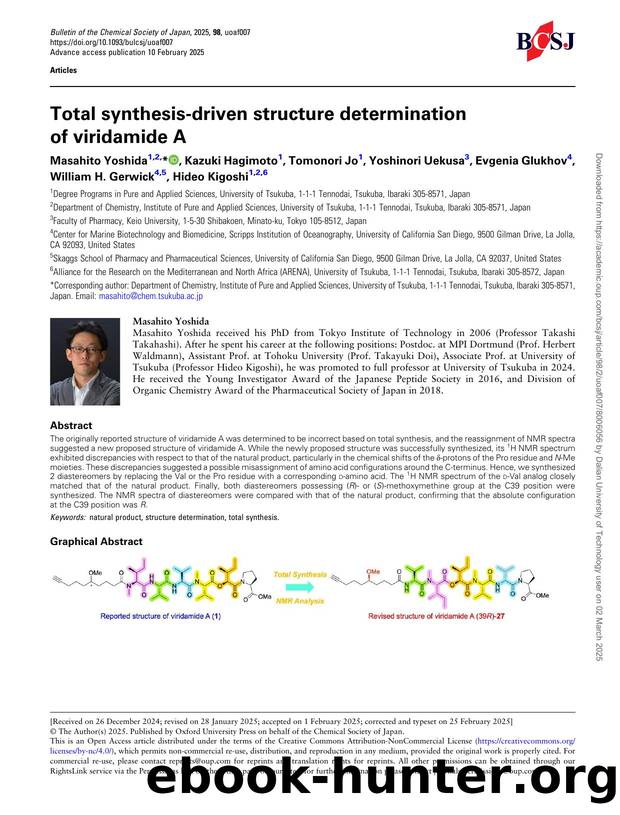 Total synthesis-driven structure determination of viridamide A by unknow