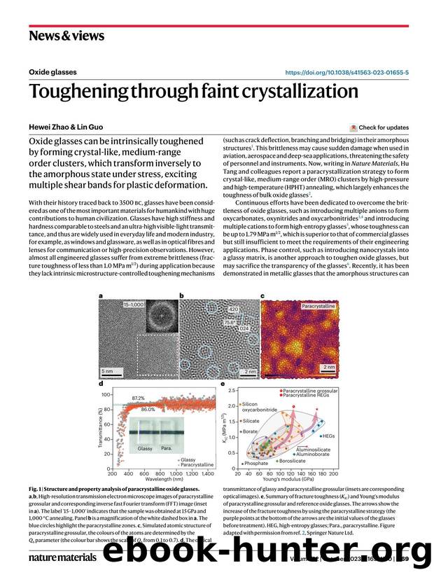 Toughening through faint crystallization by Hewei Zhao & Lin Guo
