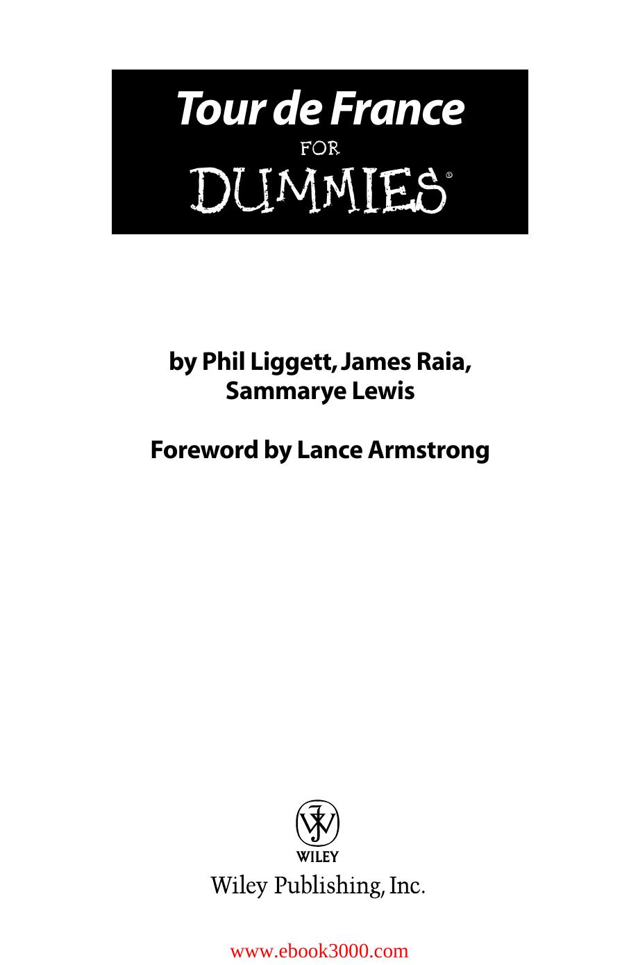 Tour De France For Dummies by Unknow