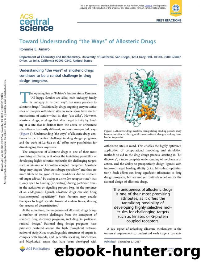 Toward Understanding âthe Waysâ of Allosteric Drugs by Rommie E. Amaro