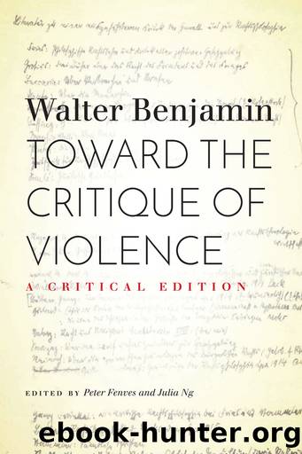Toward the Critique of Violence by Walter Benjamin