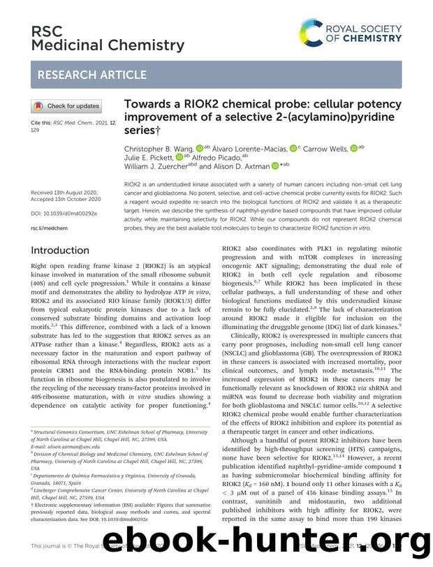Towards a RIOK2 chemical probe: cellular potency improvement of a selective 2-(acylamino)pyridine series by unknow