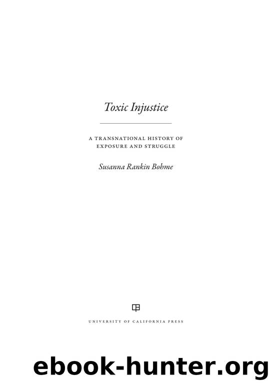 Toxic Injustice by Bohme Susanna Rankin