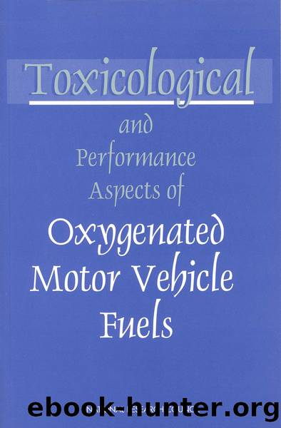 Toxicological and Performance Aspects of Oxygenated Motor Vehicle Fuels by COMMITTEE ON TOXICOLOGICAL & PERFORMANCE ASPECTS OF OXYGENATED MOTOR VEHICLE FUELS
