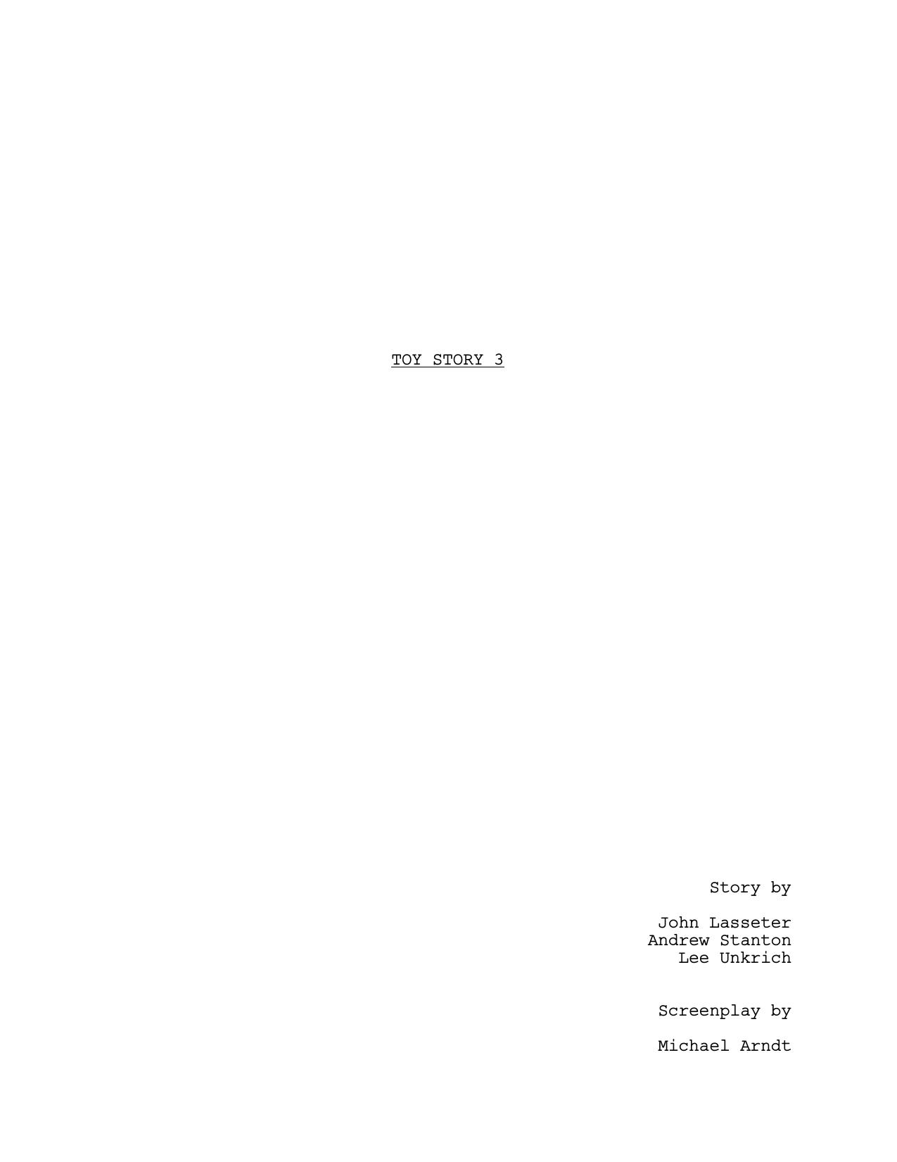Toy Story 3 by Movie Scripts
