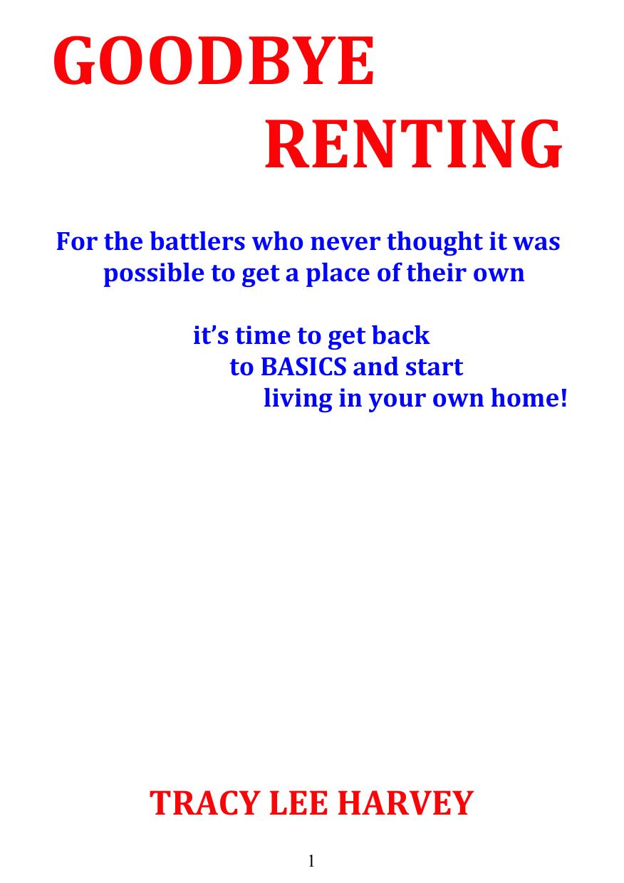 Tracy Lee Harvey by Goodbye Renting (pdf)