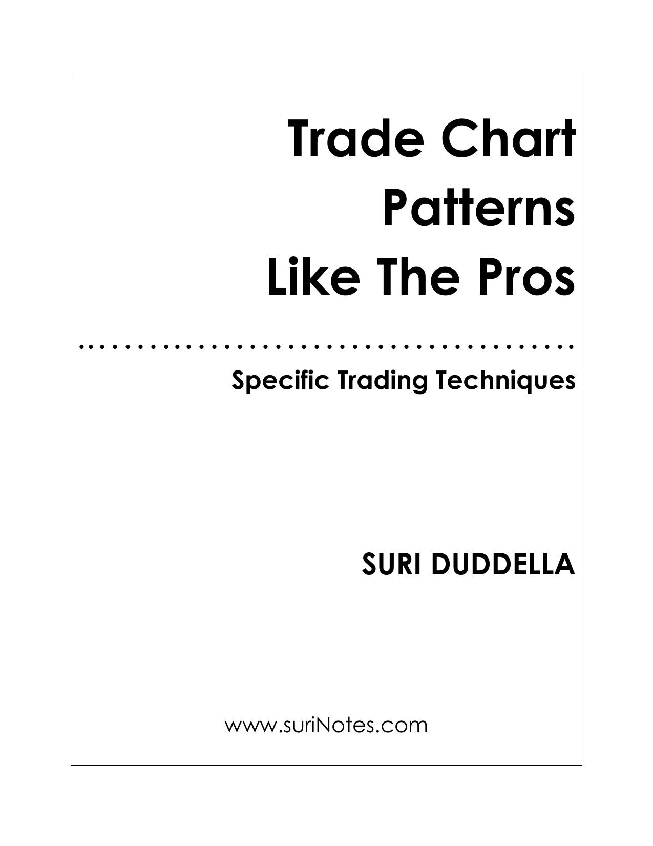 Trade Chart Patterns Like the Pros by Suri Duddella