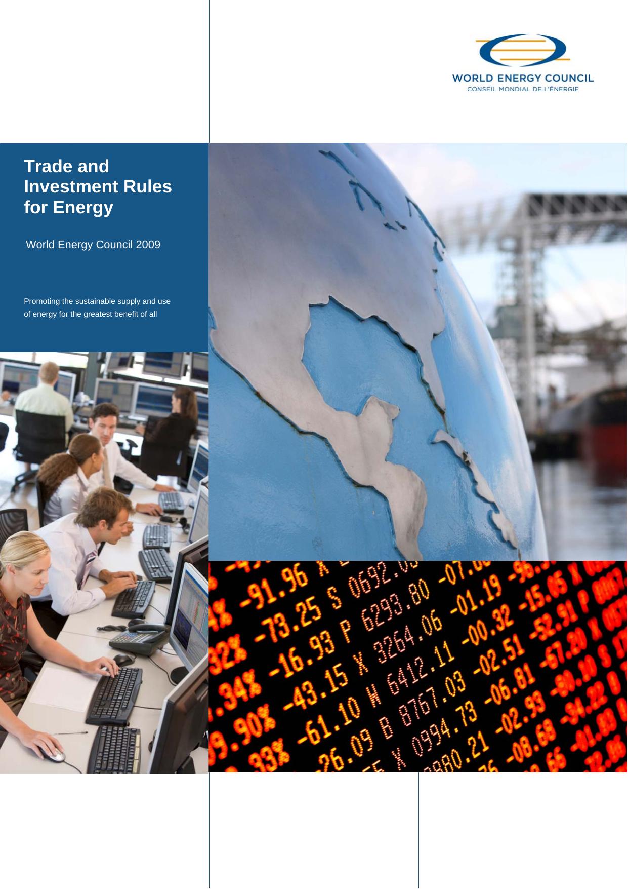 Trade and Investment Rules for Energy by World Energy Council