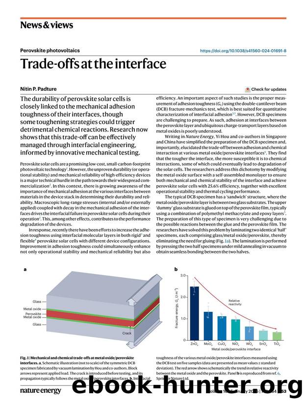 Trade-offs at the interface by Nitin P. Padture