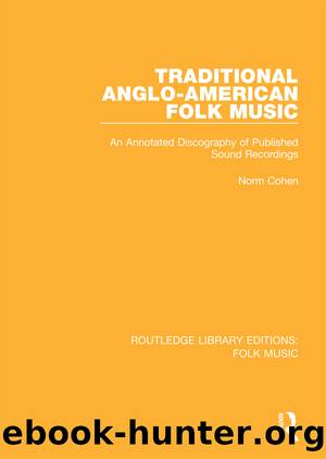 Traditional Anglo-American Folk Music by Norm Cohen