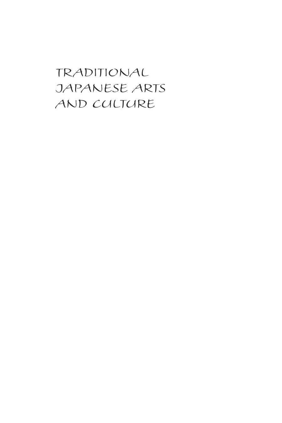 Traditional Japanese Arts and Culture: An Illustrated Sourcebook by unknow