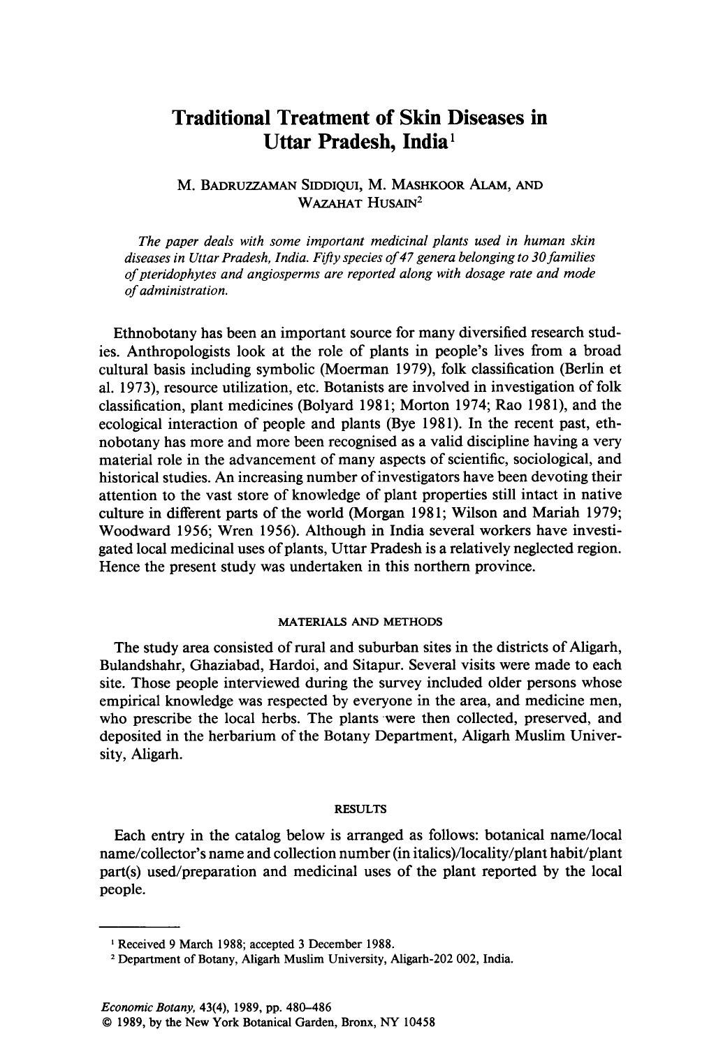 Traditional treatment of skin diseases in Uttar Pradesh, india by Unknown