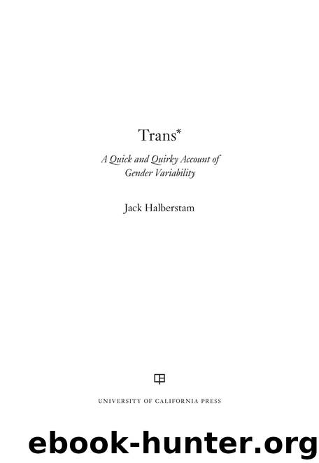 Trans by Jack Halberstam