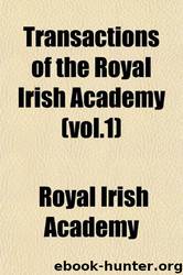Transactions of the Royal Irish Academy by Royal Irish Academy