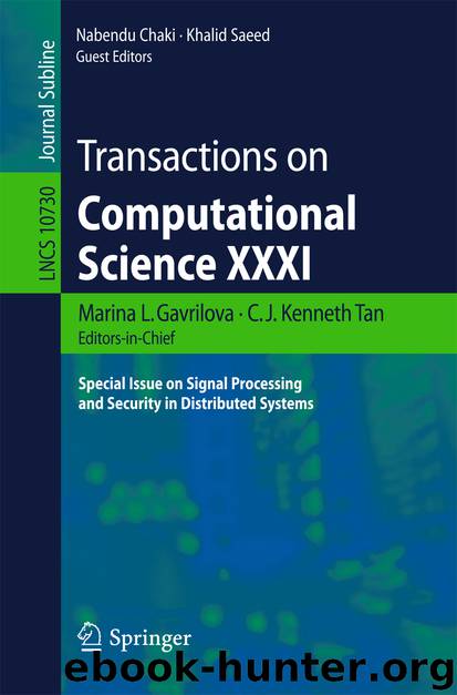 Transactions on Computational Science XXXI by Marina L. Gavrilova C. J. Kenneth Tan Nabendu Chaki & Khalid Saeed