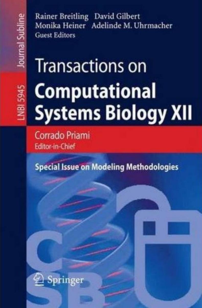 Transactions on Computational Systems Biology XII: Special Issue on Modeling Methodologies by unknow