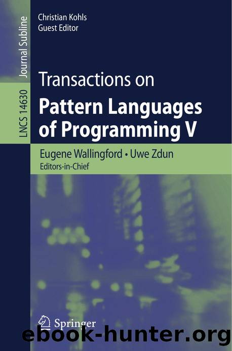 Transactions on Pattern Languages of Programming V by unknow