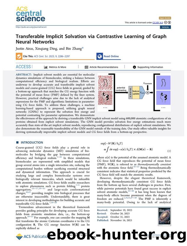 Transferable Implicit Solvation via Contrastive Learning of Graph Neural Networks by unknow