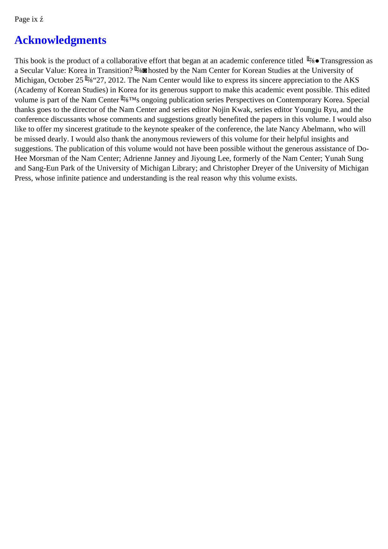 Transgression in Korea: Beyond Resistance and Control by coll