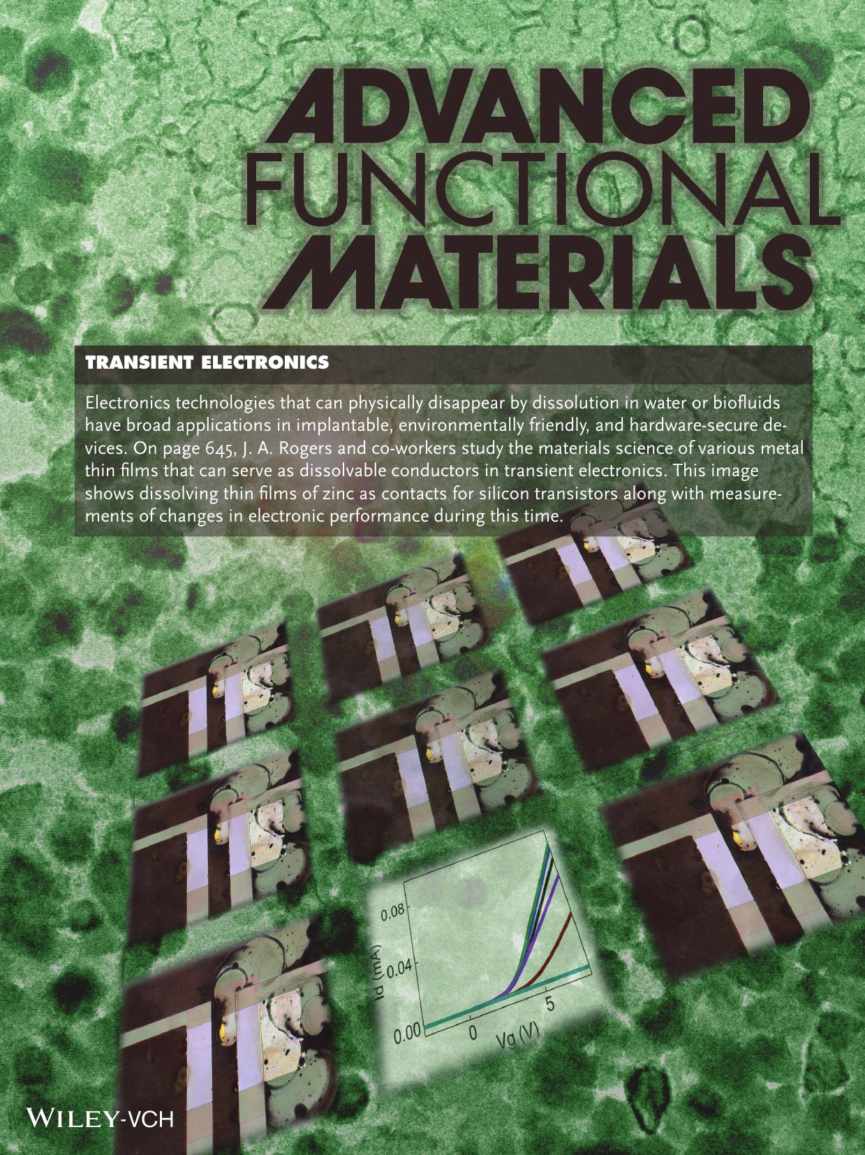 Transient Electronics: Dissolvable Metals for Transient Electronics (Adv. Funct. Mater. 52014) by Unknown