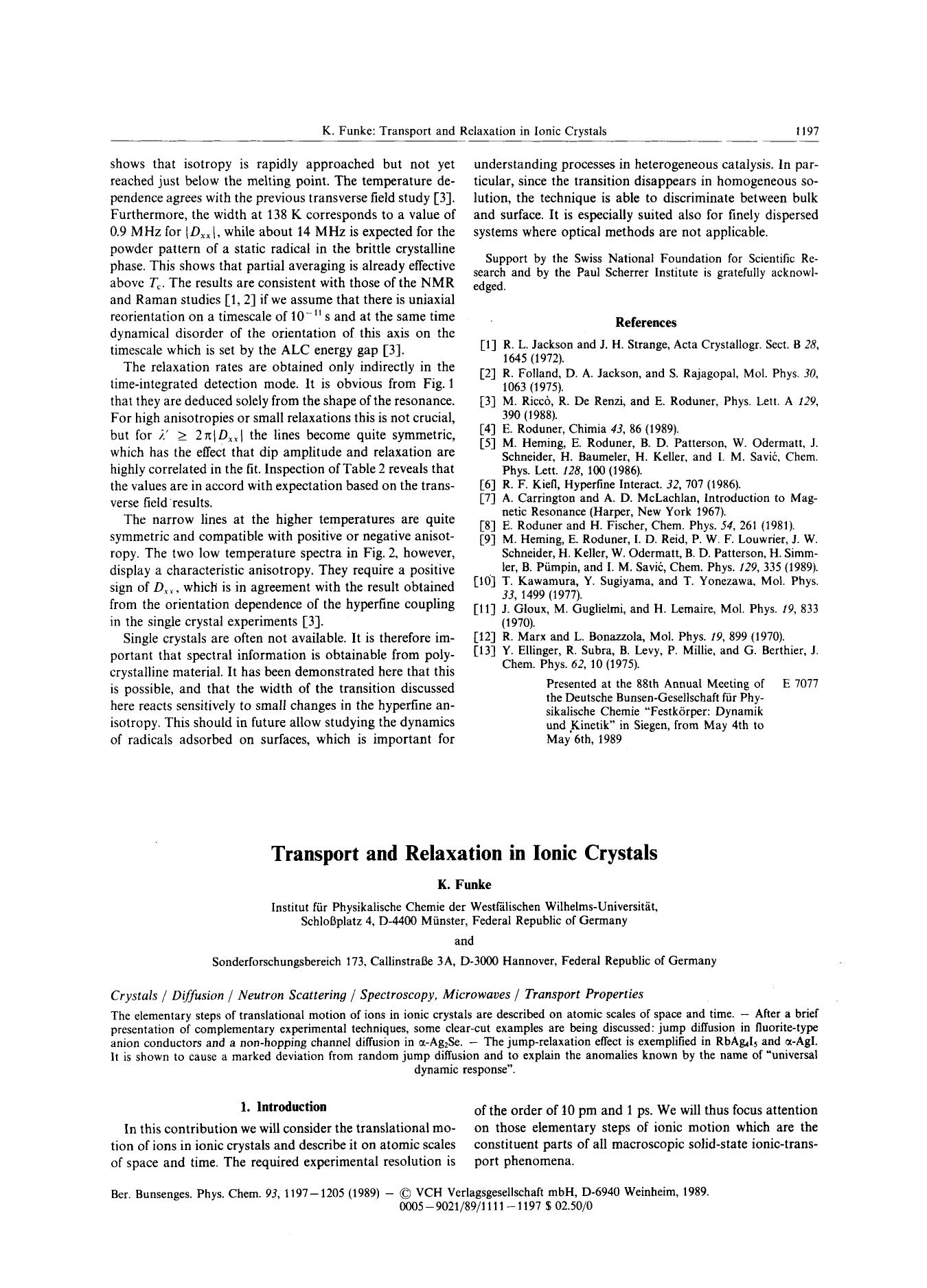 Transport and Relaxation in Ionic Crystals by Unknown