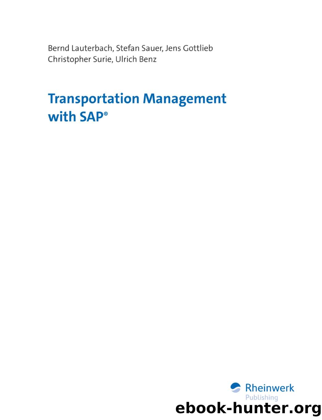 Transportation Management with SAP by Unknown
