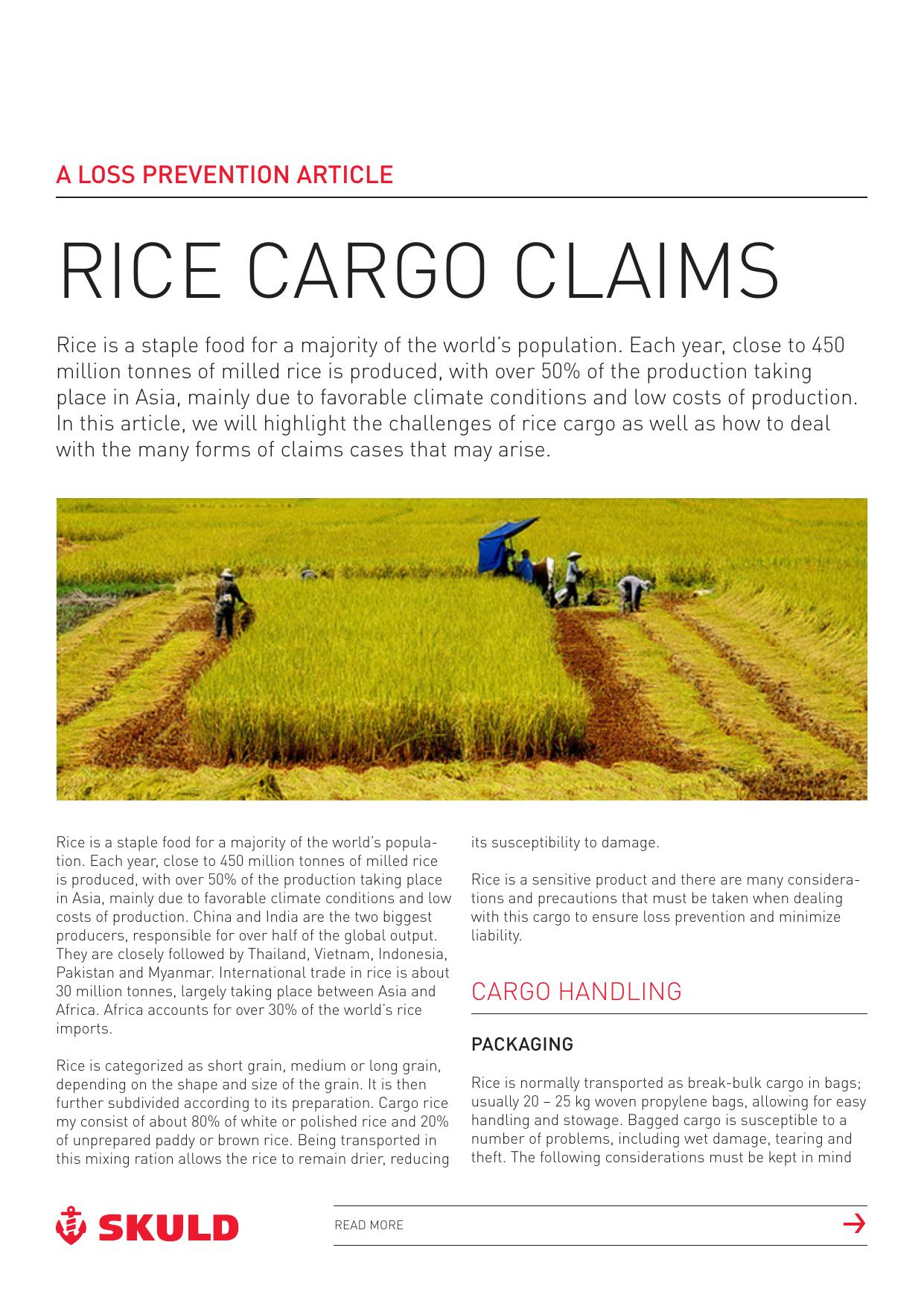 Transportation of Rice Cargo by Unknown