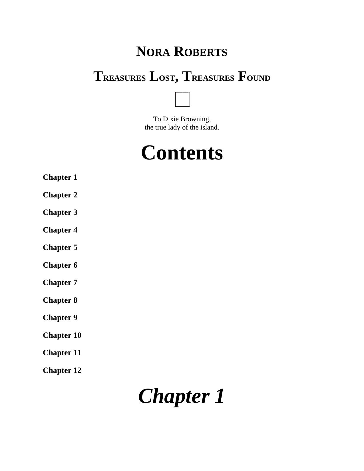 Treasures Lost, Treasures Found (Classic Romantic Treasure from Roberts) by Nora Roberts