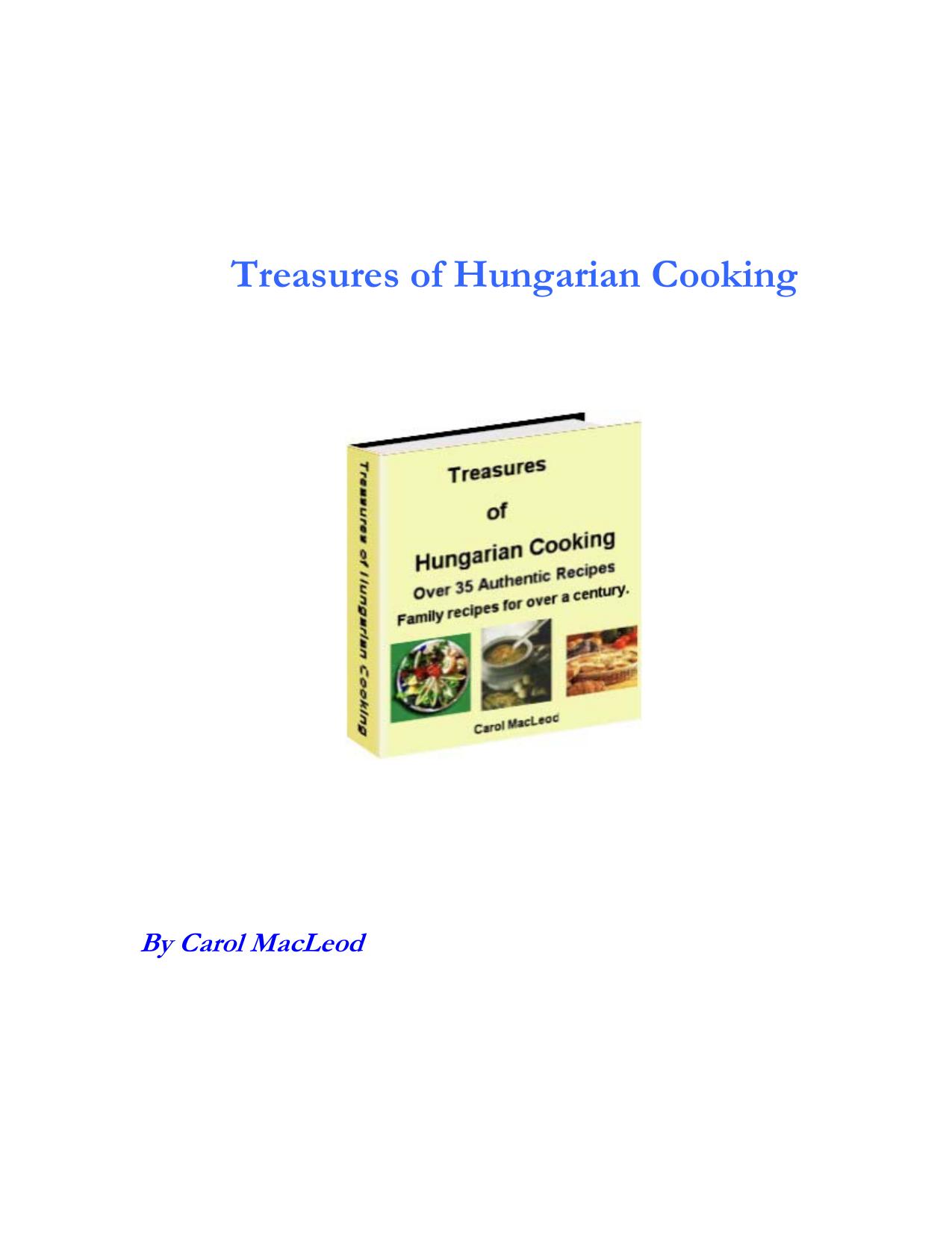 Treasures of Hungarian Cooking by Don MacLeod
